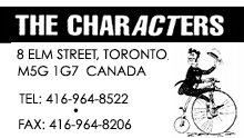 The Characters Vancouver/Toronto