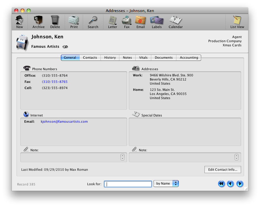 Screenshot: Mac Addresses