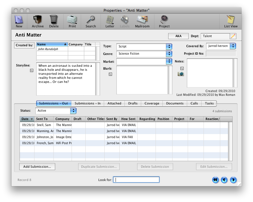 Screenshot: Macintosh Properties